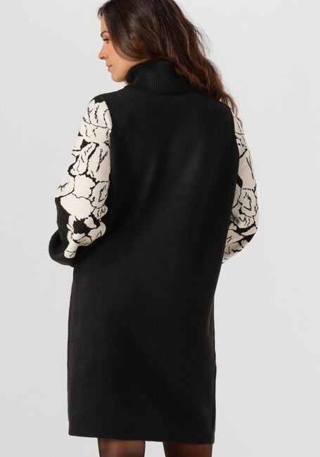 Zwarte OBJECT Mini jurk OBJRAY L/S KNIT ROLLNECK DRESS - large