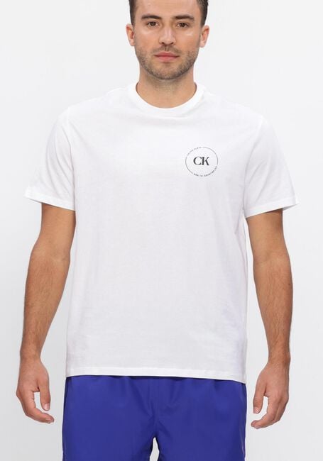 Witte CALVIN KLEIN T-shirt 30S EU WHOLESALE JEANS GRAPHICS - large