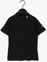 CALVIN KLEIN T-shirt MOCK NECK RIB TOP en noir