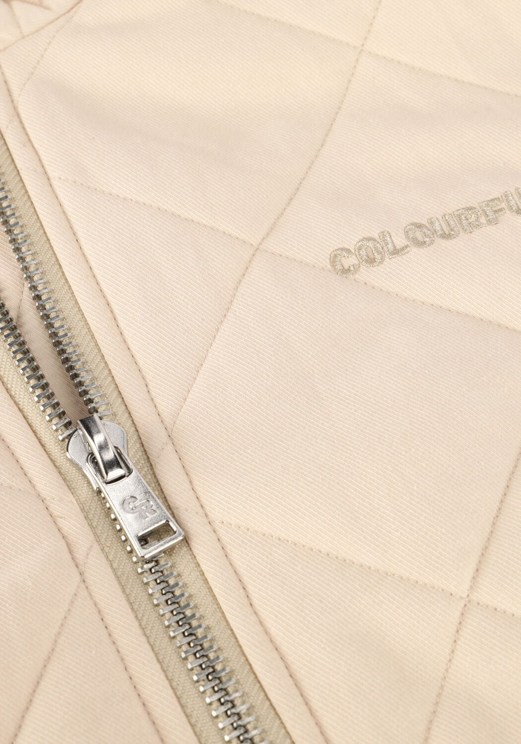 Beige COLOURFUL REBEL Jack WEIDY QUILTED JACKET - large