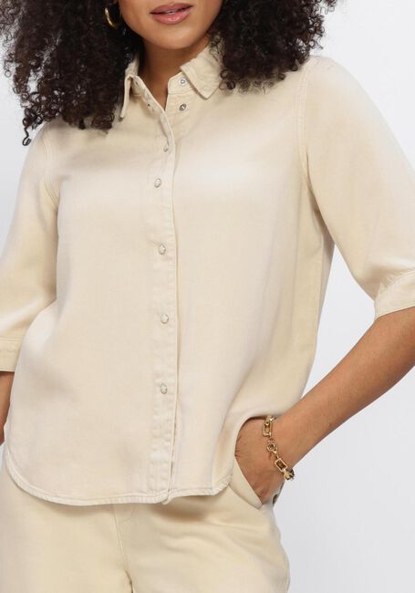 OBJECT OBJFRAME 2/4 RE DENIM TOP Blouses en beige - large