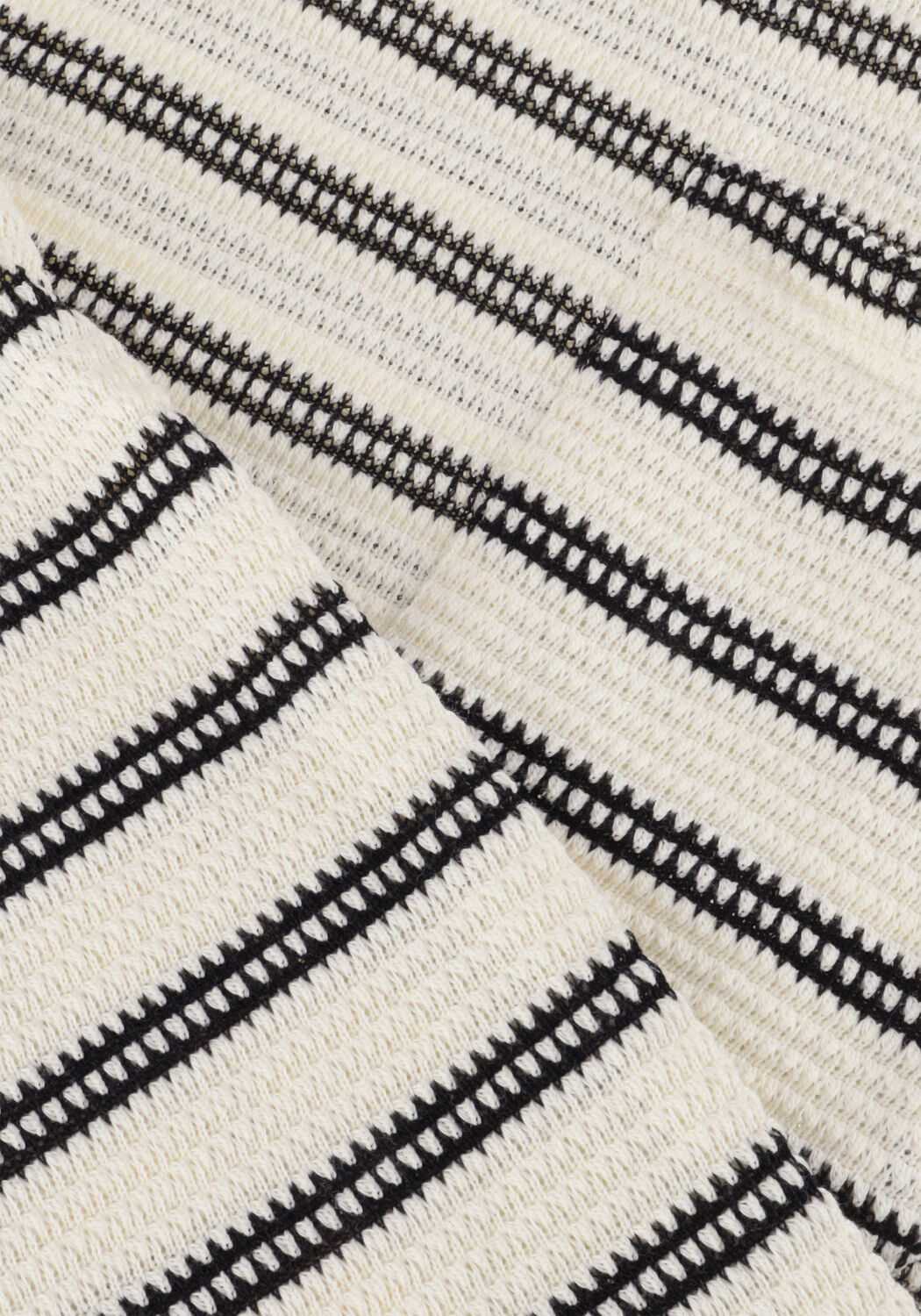 Ecru ANERKJENDT T-shirt AKKIKI JACQ STRIPE TEE - large