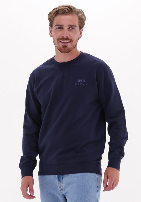 EDWIN Chandail BASE CREW SWEAT HEAVY FELPA Bleu foncé - large