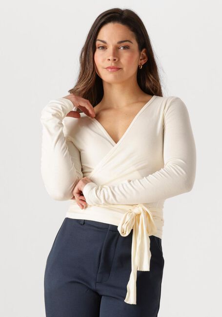 Gebroken wit NEO NOIR Vest NIA JERSEY WRAP BLOUSE - large