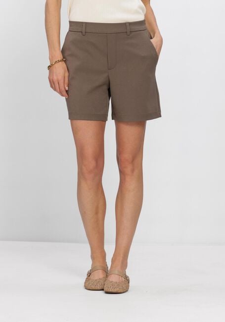 Beige OBJECT Korte broek OBJLISA MW RE SHORTS - large