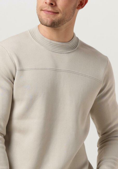 CAST IRON Pull MOCK NECK COTTON MODAL MOCKNECK en beige - large