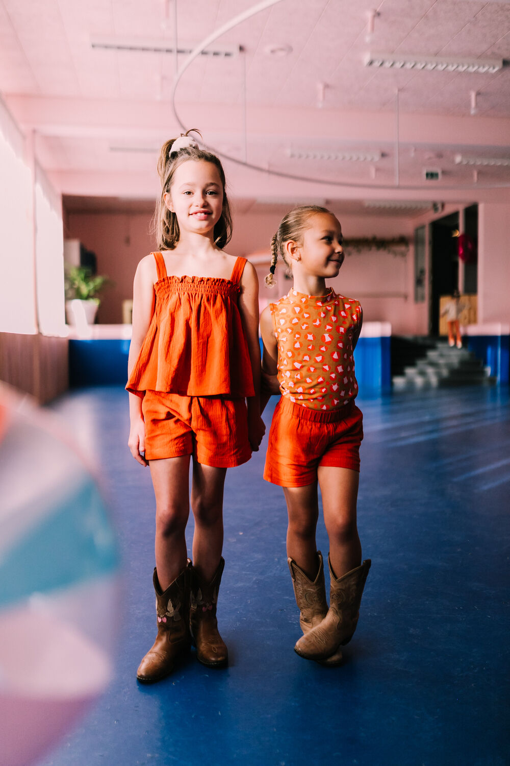 JACKY SUE MAE SHORT Jeans en orange - large