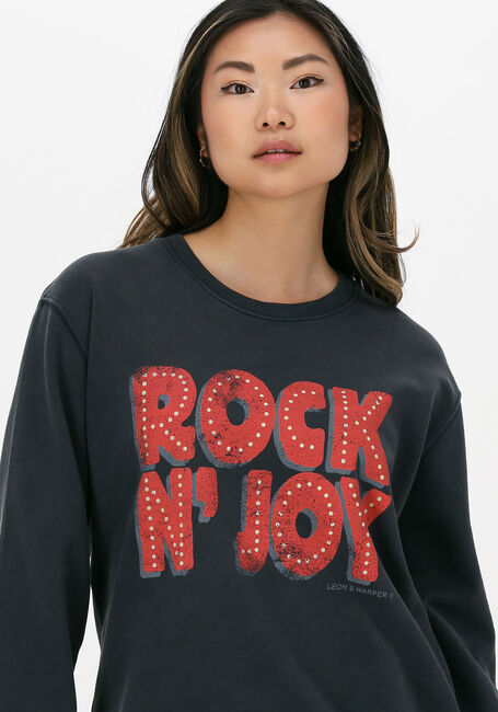 Grijze LEON & HARPER Sweater SORTIE JC55 NEON - large