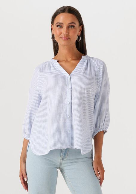 SELECTED FEMME SLFALBERTA 3/4 STRIPE SHIRT NOOS Blouses Bleu clair - large