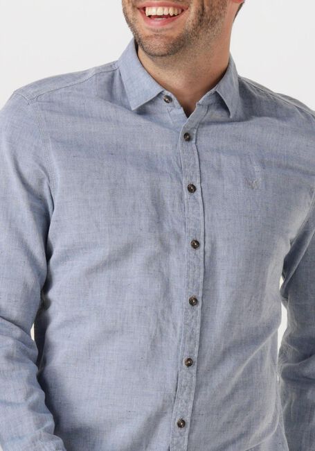 Lichtblauwe PME LEGEND Casual overhemd LONG SLEEVE SHIRT CTN/LINEN - large