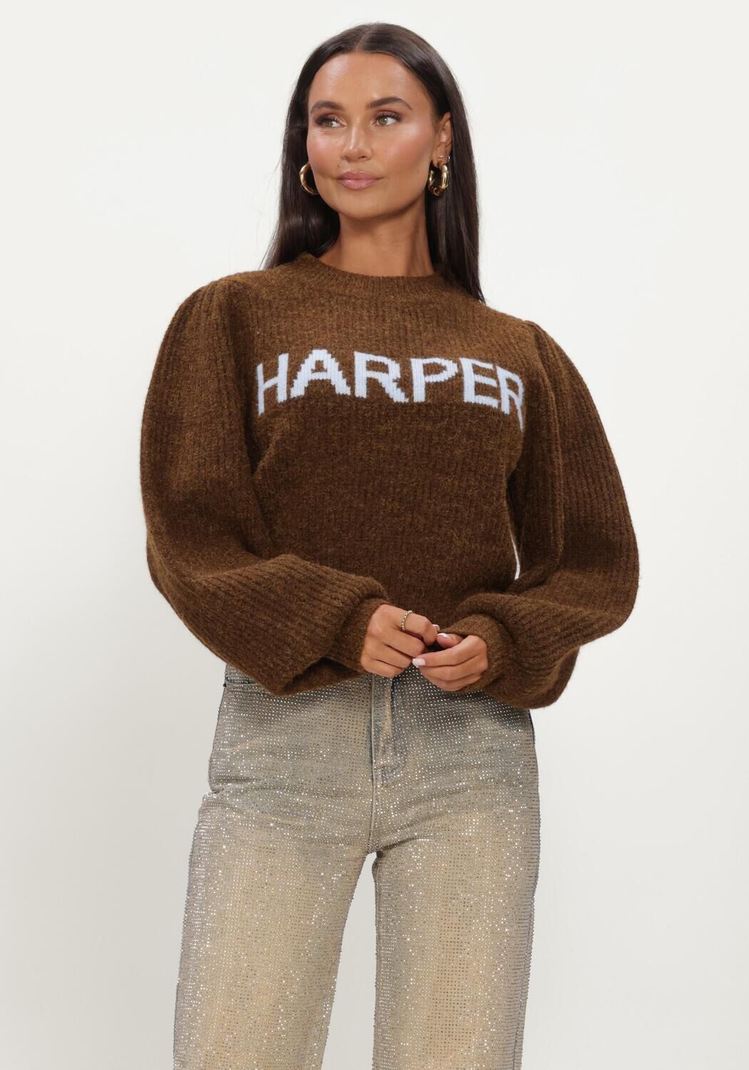 HARPER & YVE Pull LYSANNE-JU en marron - large