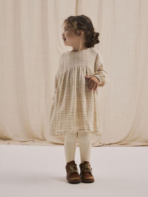 Ecru LIL' ATELIER Mini jurk NMFKALEY LS LOOSE DRESS LIL Ecru LIL' ATELIER Mini jurk NMFKALEY LS LOOSE DRESS LIL - large