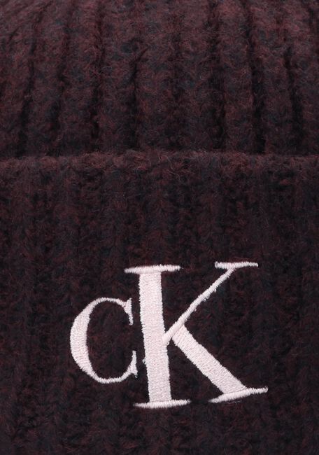 Rode CALVIN KLEIN Muts WOOL BLEND BEANIE Rode CALVIN KLEIN Muts WOOL BLEND BEANIE - large