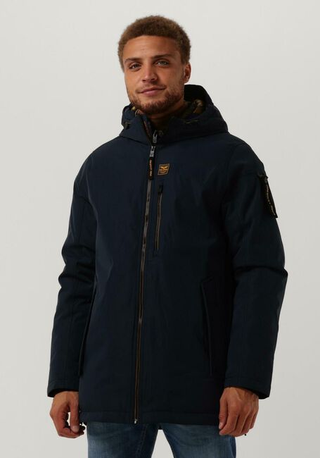Blauwe PME LEGEND Jassen LONG JACKET KEYLAND HIGH TWILL - large