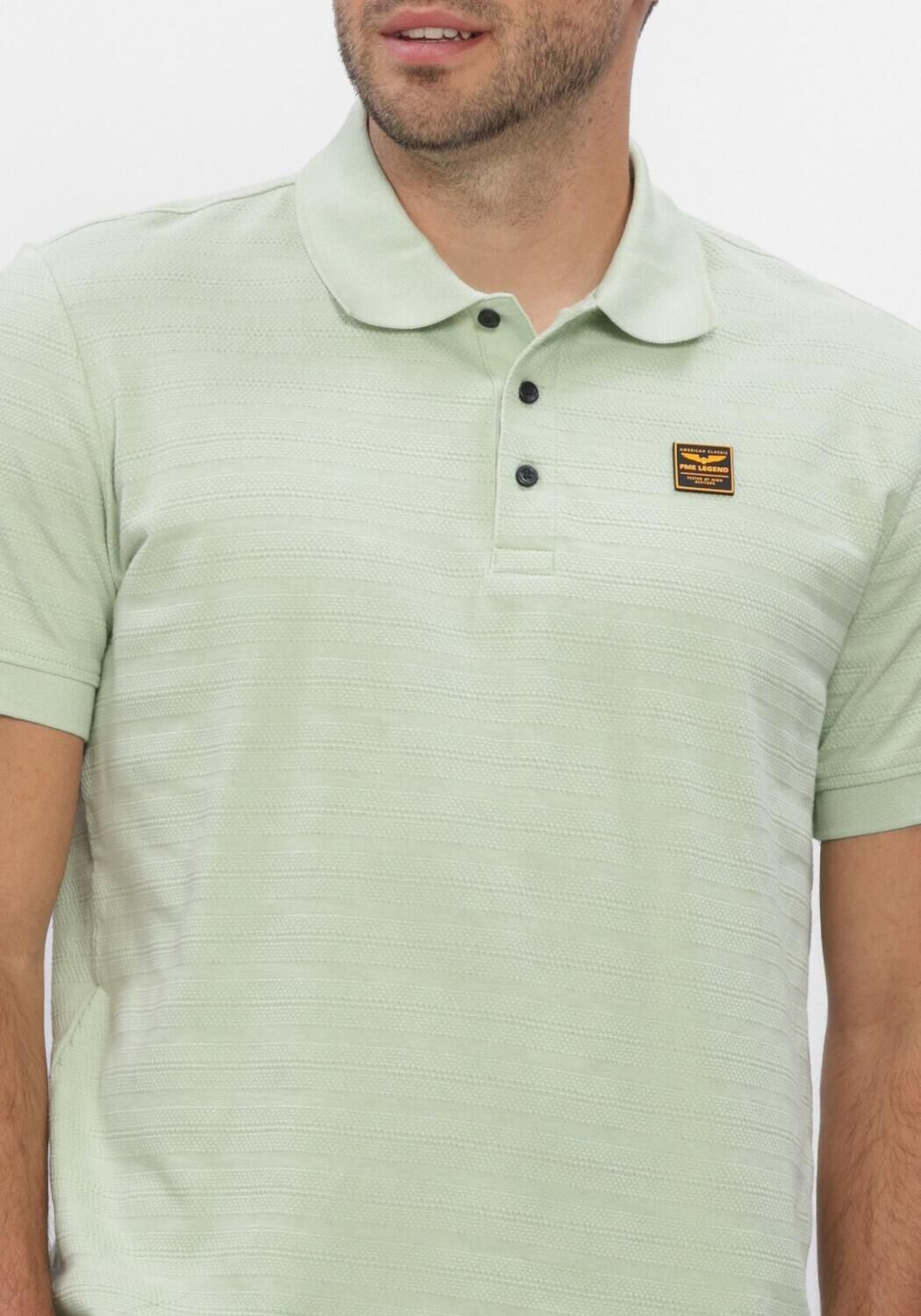 PME LEGEND Polo SHORT SLEEVE POLO JACQUARD JERSEY STRIPE Menthe - large