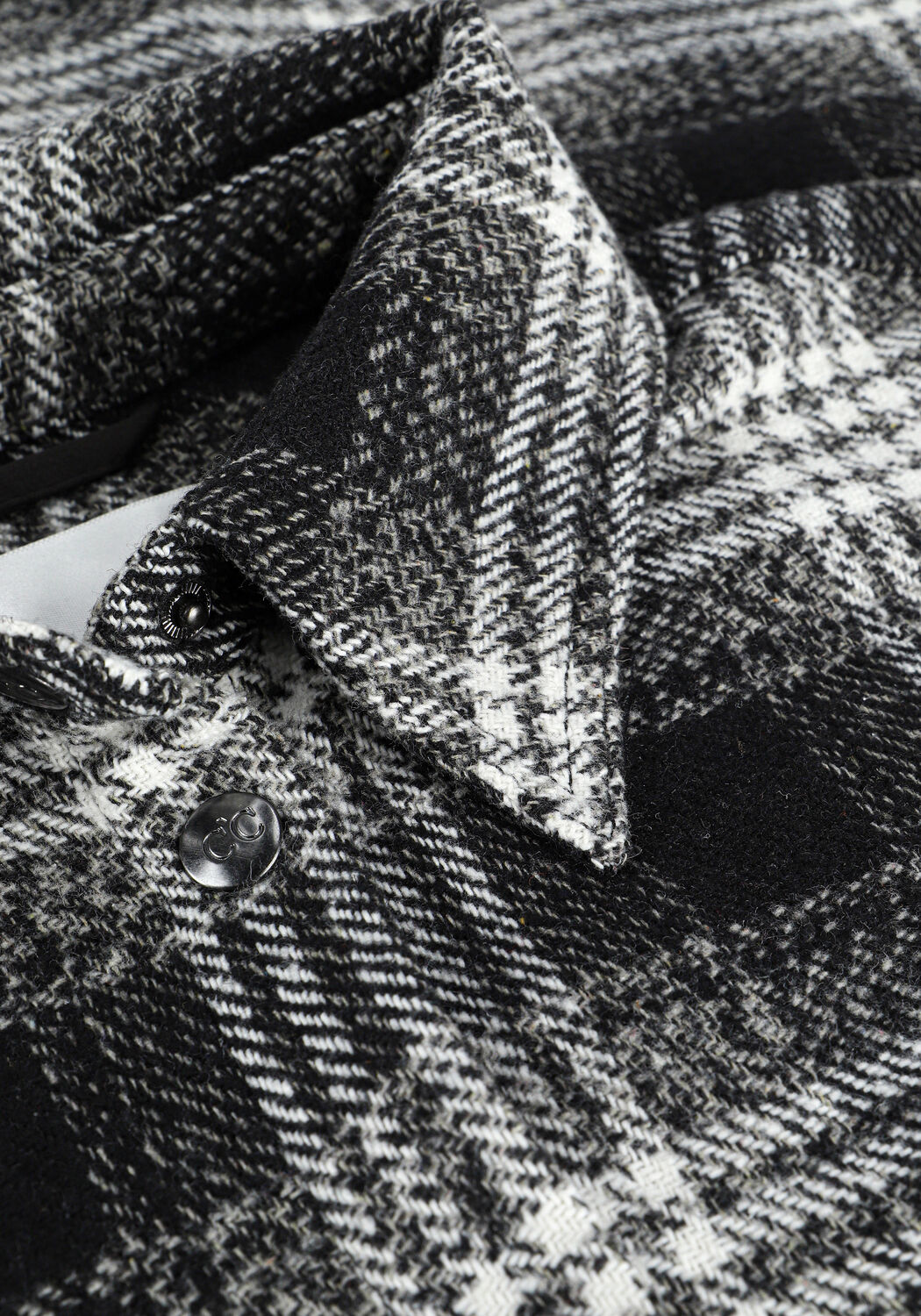 CO'COUTURE Manteau EDNA CHECK SHIRT en noir - large