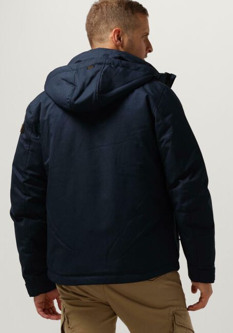 Donkerblauwe PME LEGEND Jassen SEMI LONG JACKET STRATOR ICON 2.0 MELANGE TWILL - large