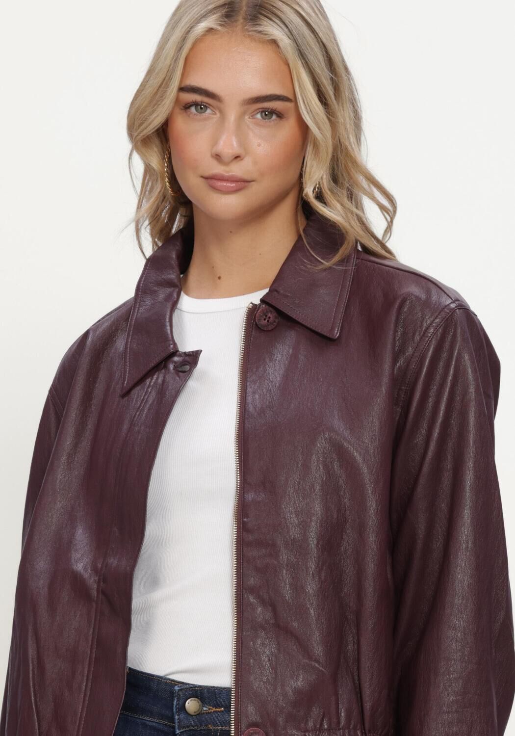 Bordeaux NUKUS Jack DOMINIQUE JACKET PU - large