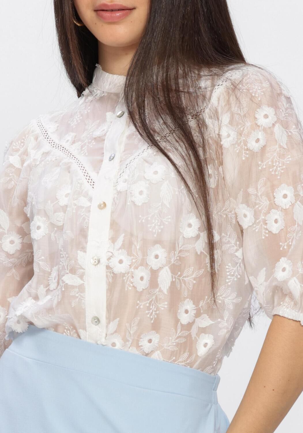 AIMEE THE LABEL CANNA BLOUSE Blouses en blanc - large