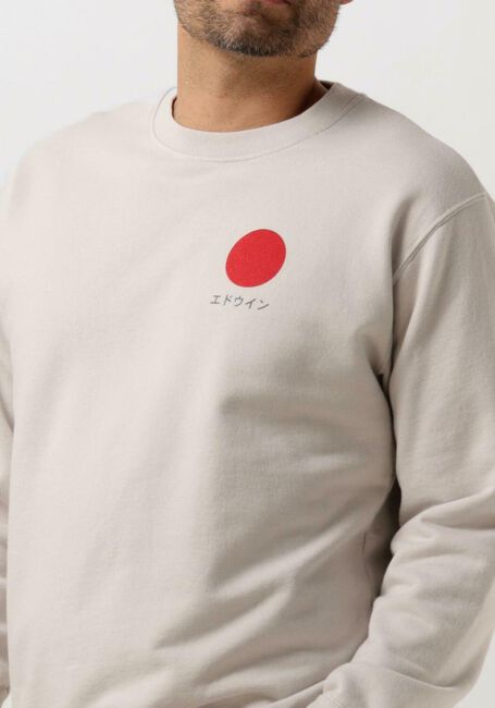 Lichtgrijze EDWIN Sweater JAPANESE SUN SWEAT HEAVY FELPA - large