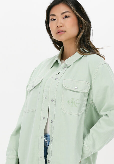 Lichtblauwe CALVIN KLEIN  SHIRT JACKET - large