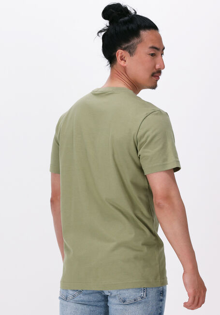 Olijf CALVIN KLEIN T-shirt BLOCKING INSTITUTIONAL TEE - large