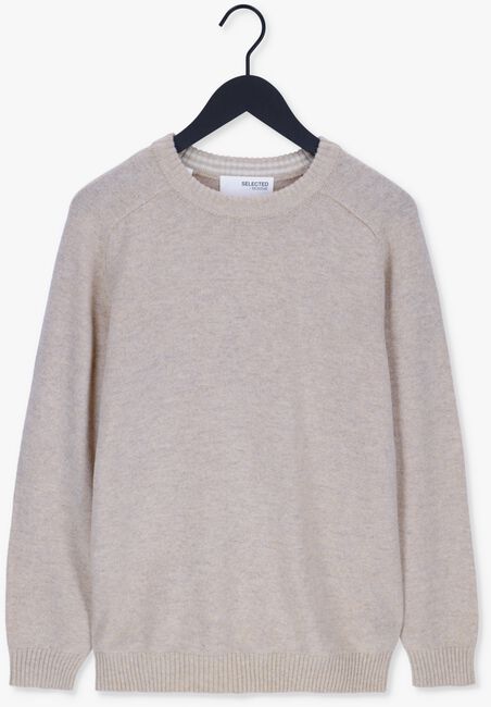 Beige SELECTED HOMME Trui NEWCOBAN LAMBS WOOL CREW NECK W - large