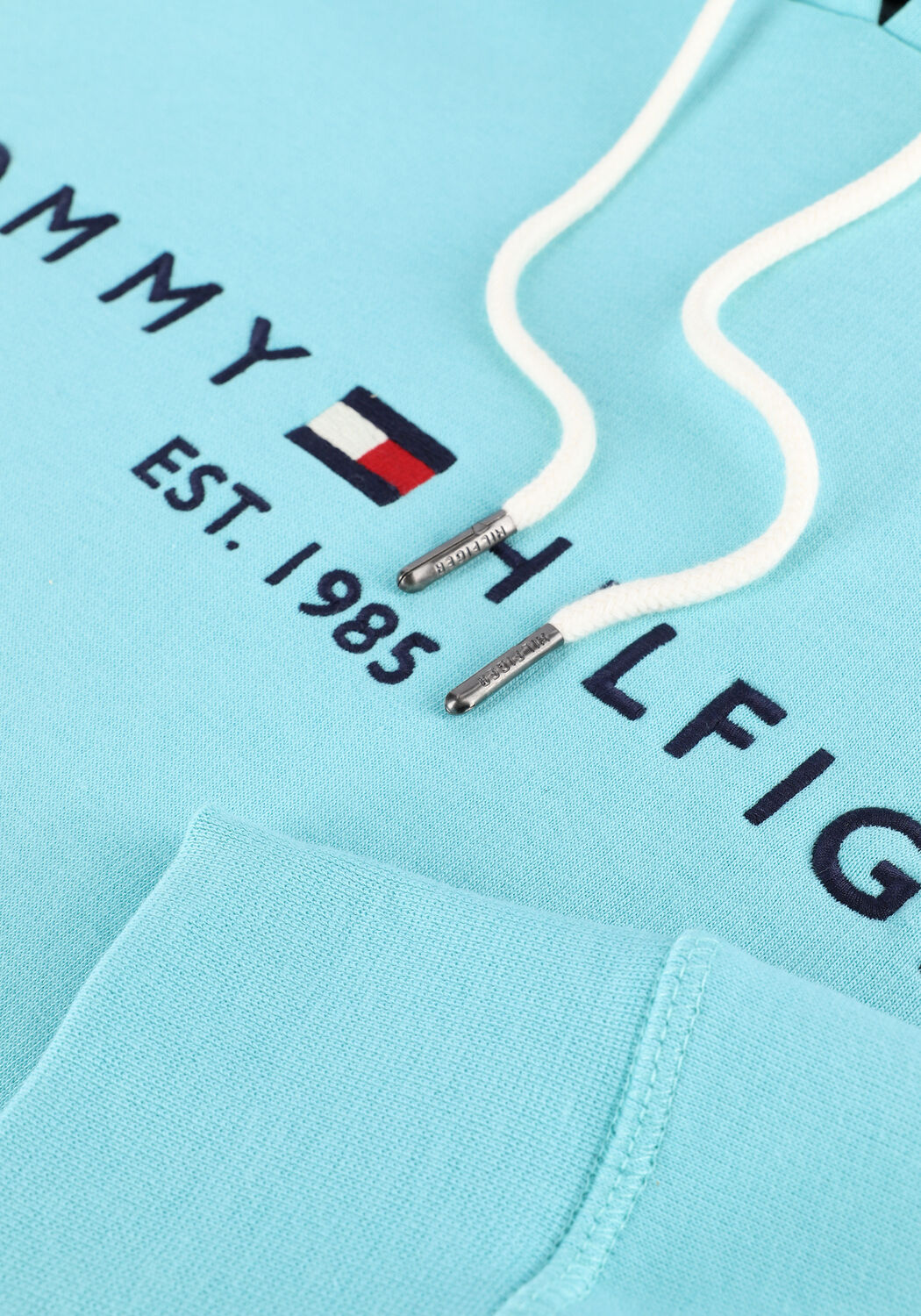 Lichtblauwe TOMMY HILFIGER Sweater TOMMY LOGO HOODY - large