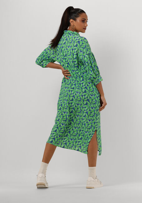 Blauwe YDENCE Midi jurk DRESS PALMER - large