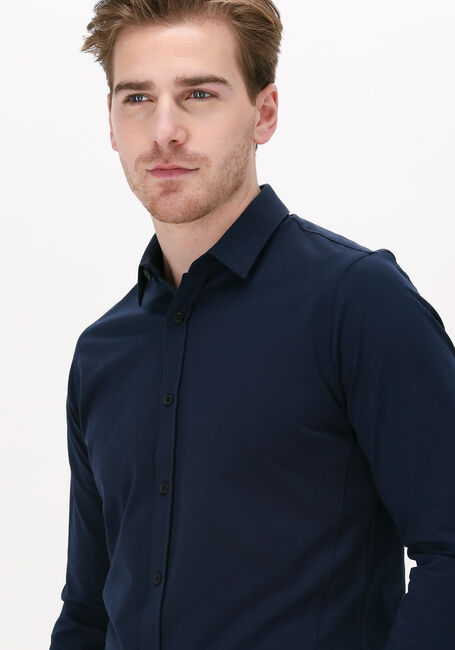 CAST IRON Chemise décontracté LONG SLEEVE SHIRT TWILL JERSEY Bleu foncé - large
