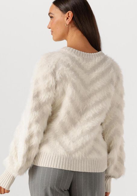 OBJECT Pull OBJHOLLOW L/S RE KNIT PULLOVER Crème - large