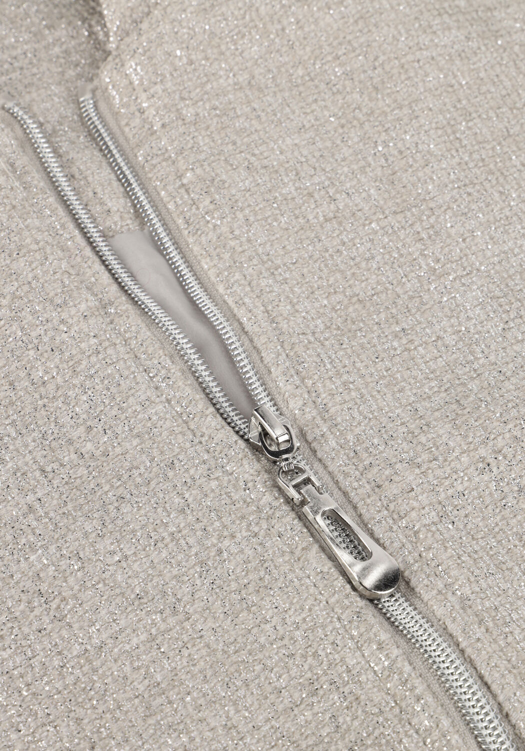 INDIAN BLUE JEANS Gilet TWEED BOMBER Argent&eacute; - large