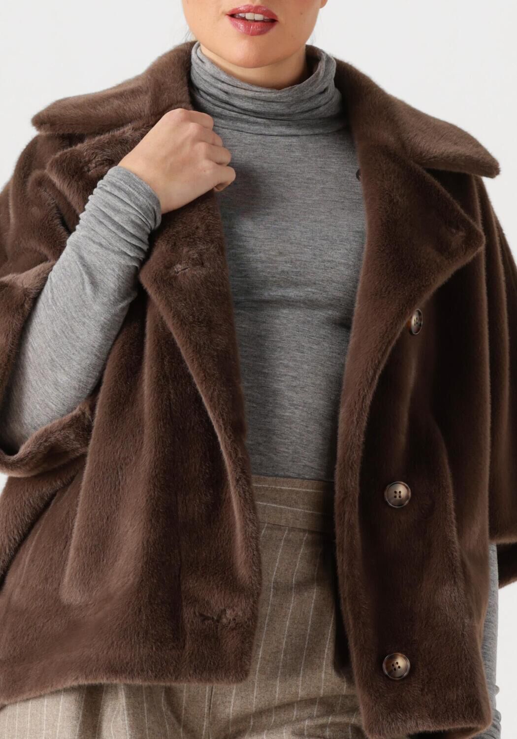 STUDIO AR Manteau AVY FAUX LACON en marron - large