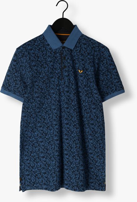 Blauwe PME LEGEND Polo SHORT SLEEVE POLO FINE PIQUE ALL OVER PRINT - large