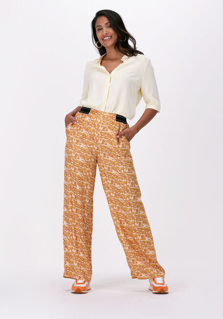 SCOTCH & SODA Pantalon large HIGH-RISE WIDE-LEG DRAPEY PYJAMA PANTS en orange - large