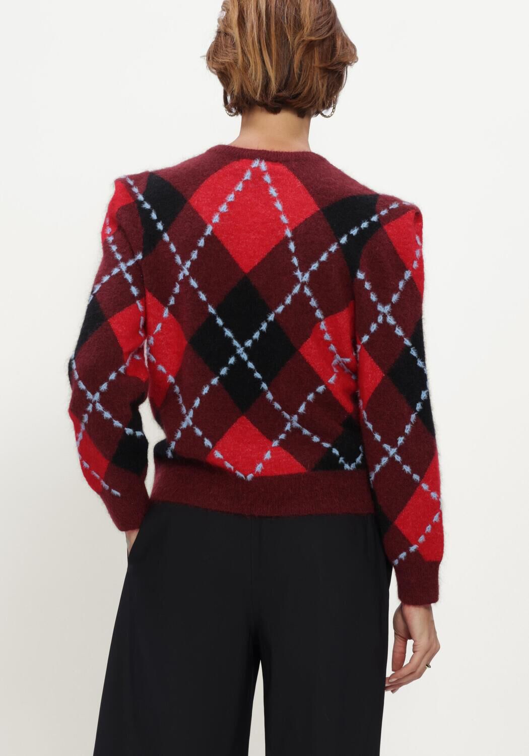 Rode STUDIO ANNELOES Trui Arly argyle pullover - large