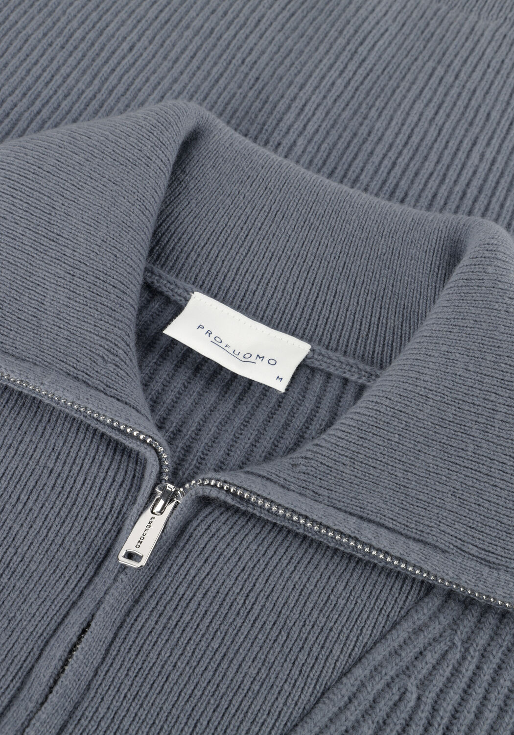 Grijze PROFUOMO Trui PULLOVER HALF ZIP - large