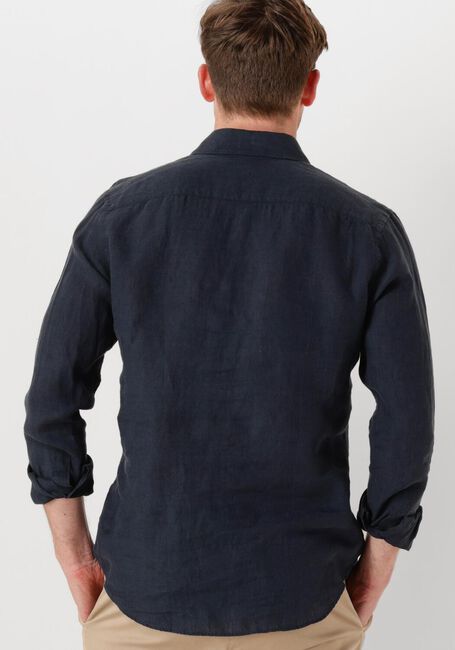 Donkerblauwe PROFUOMO Klassiek overhemd SHIRT X-CUTAWAY LINEN - large