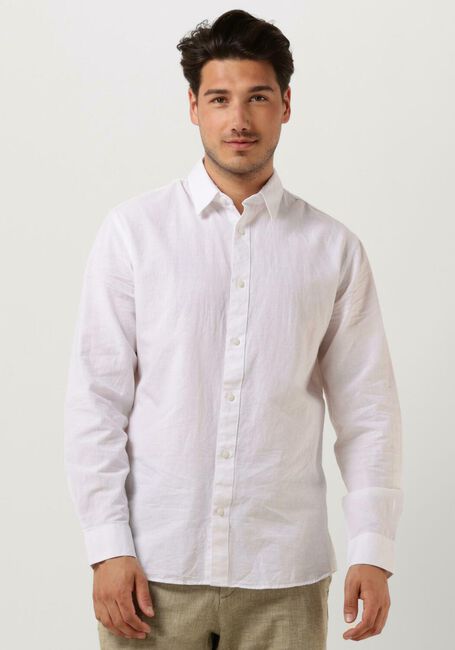 SELECTED HOMME Chemise classique SLHSLIMNEW-LINEN SHIRTS LS CLASSIC W en blanc - large