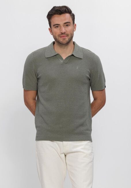 BUTCHER OF BLUE Polo BOUCLE KNIT POLO en vert - large