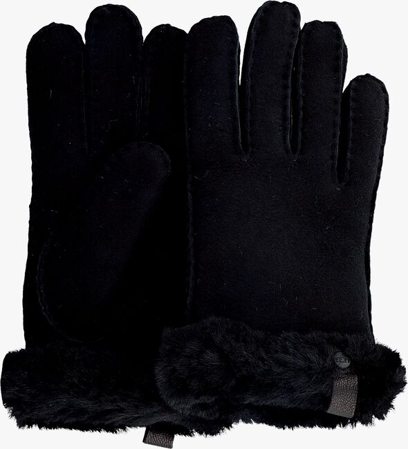 Zwarte UGG Handschoenen SHORTY GLOVE W LEATHER TRIM - large