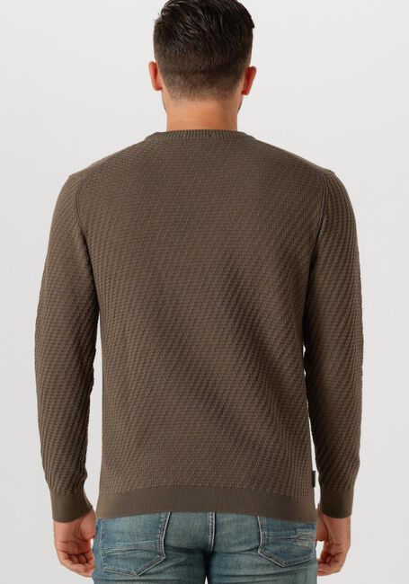 CAST IRON Pull REGULAR FIT COTTON STRETCH STRUCTURE en marron - large