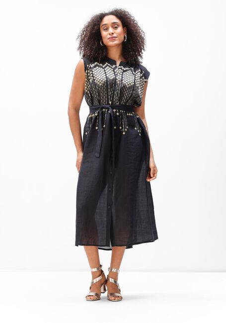 Zwarte GREEK ARCHAIC KORI Jurken S26K-4083196 - large