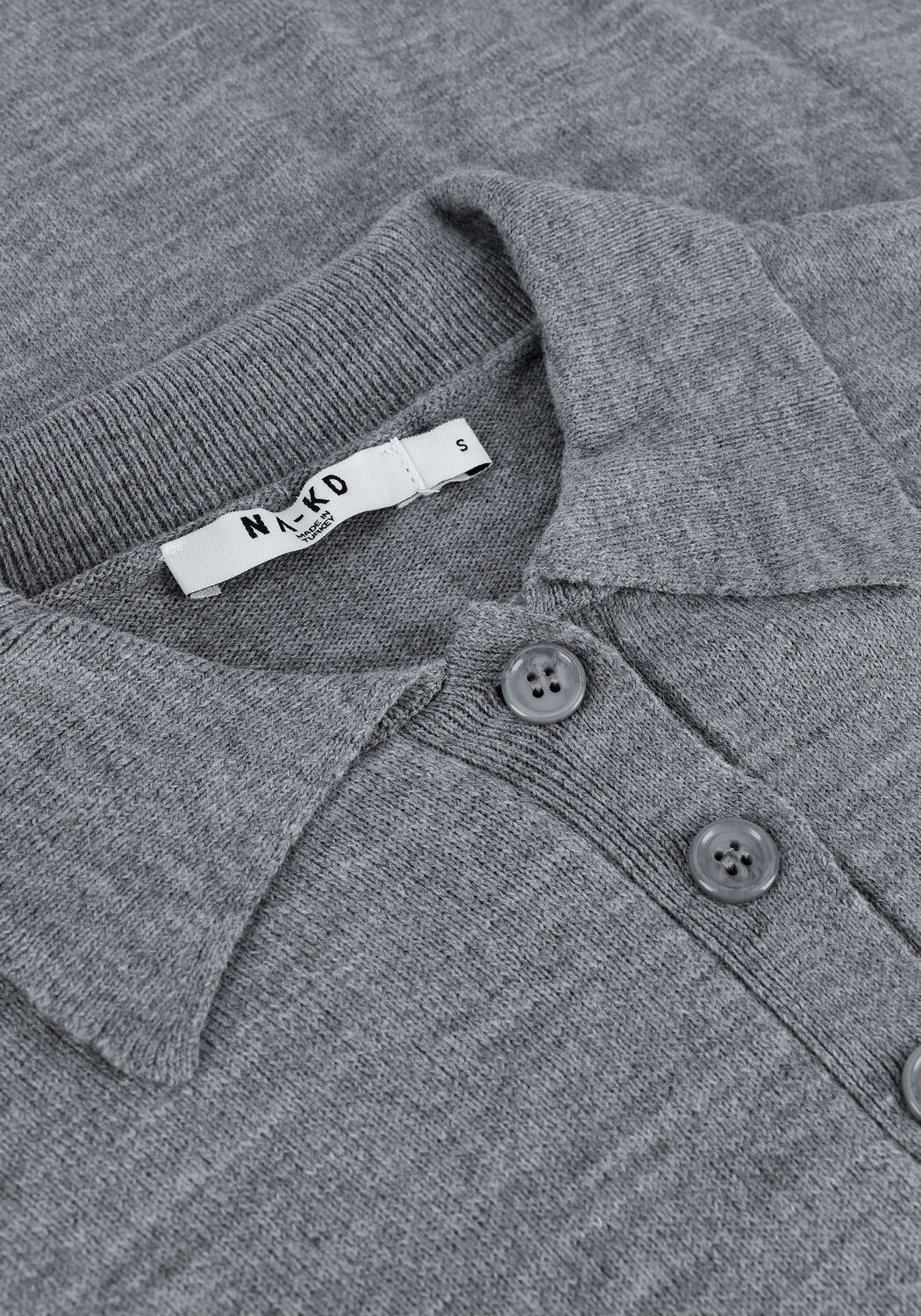 NA-KD Polo OVERSIZED POLO NECK SWEATER Gris clair - large