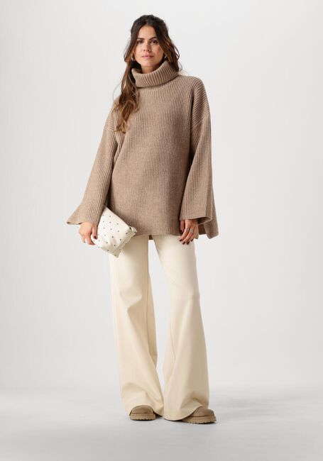 Bruine SELECTED FEMME Trui SLFMARY LS LONG KNIT ROLL NECK - large