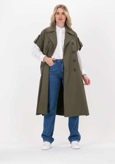 BEAUMONT  SLEEVELESS OVERSIZED TRENCH Vert foncé - large