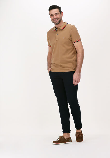 Khaki TOMMY HILFIGER Polo TIPPED HILFIGER PLACKET SLM POLO - large