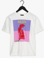 ALIX THE LABEL T-shirt KNITTED PASTEL PANTER T-SHIRT en blanc