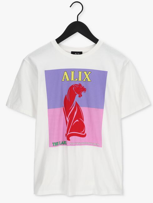 Witte ALIX THE LABEL T-shirt KNITTED PASTEL PANTER T-SHIRT - large