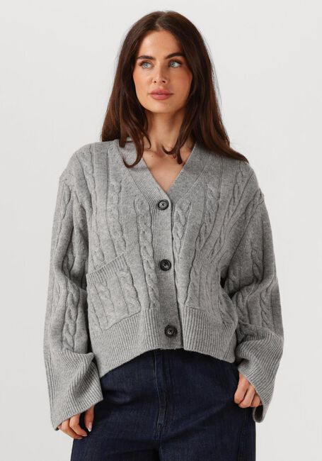 SECOND FEMALE Gilet ALPHINE KNIT CARDIGAN Gris clair - large